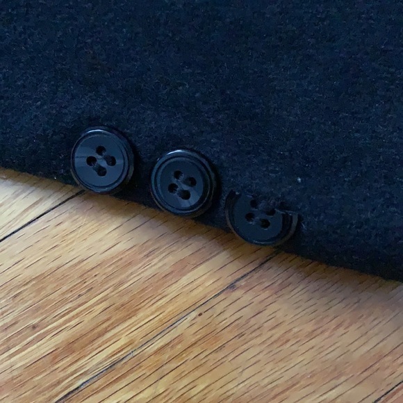 DOUBLE BREASTED TRENCH COAT BLACK ELLABEE SMALL - Picture 8 of 9